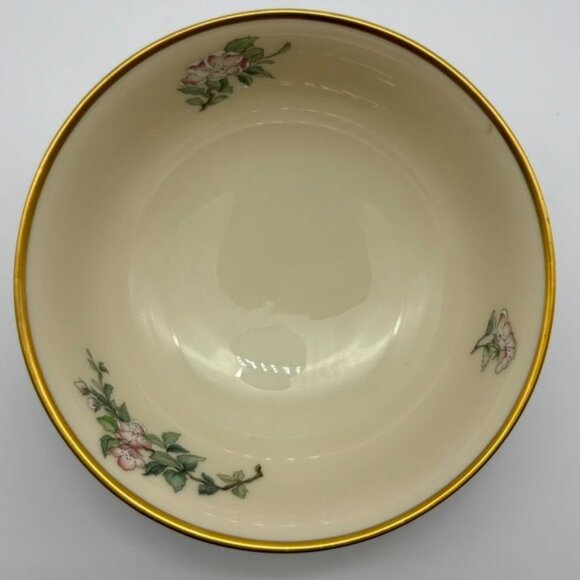 Vintage Lenox Serenade Small Decorative Dish Bowl Gold Rim Bird Flower Motif USA - Picture 5 of 13